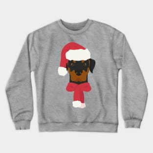 Christmas Rottweiler Dog Face Crewneck Sweatshirt